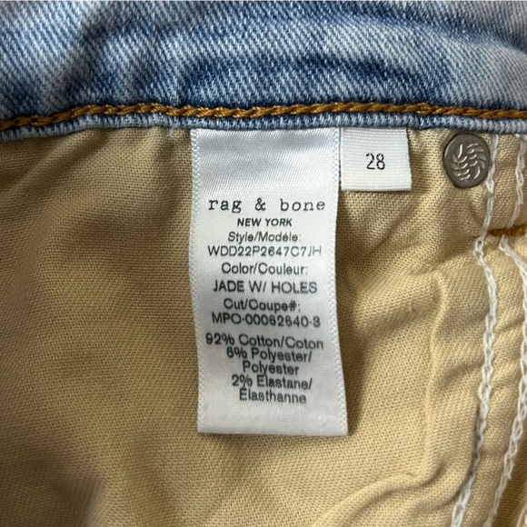 Rag & Bone Nina High Rise Ankle Cigarette Light Wash Comfy Stretchy Jeans - Picture 12 of 12